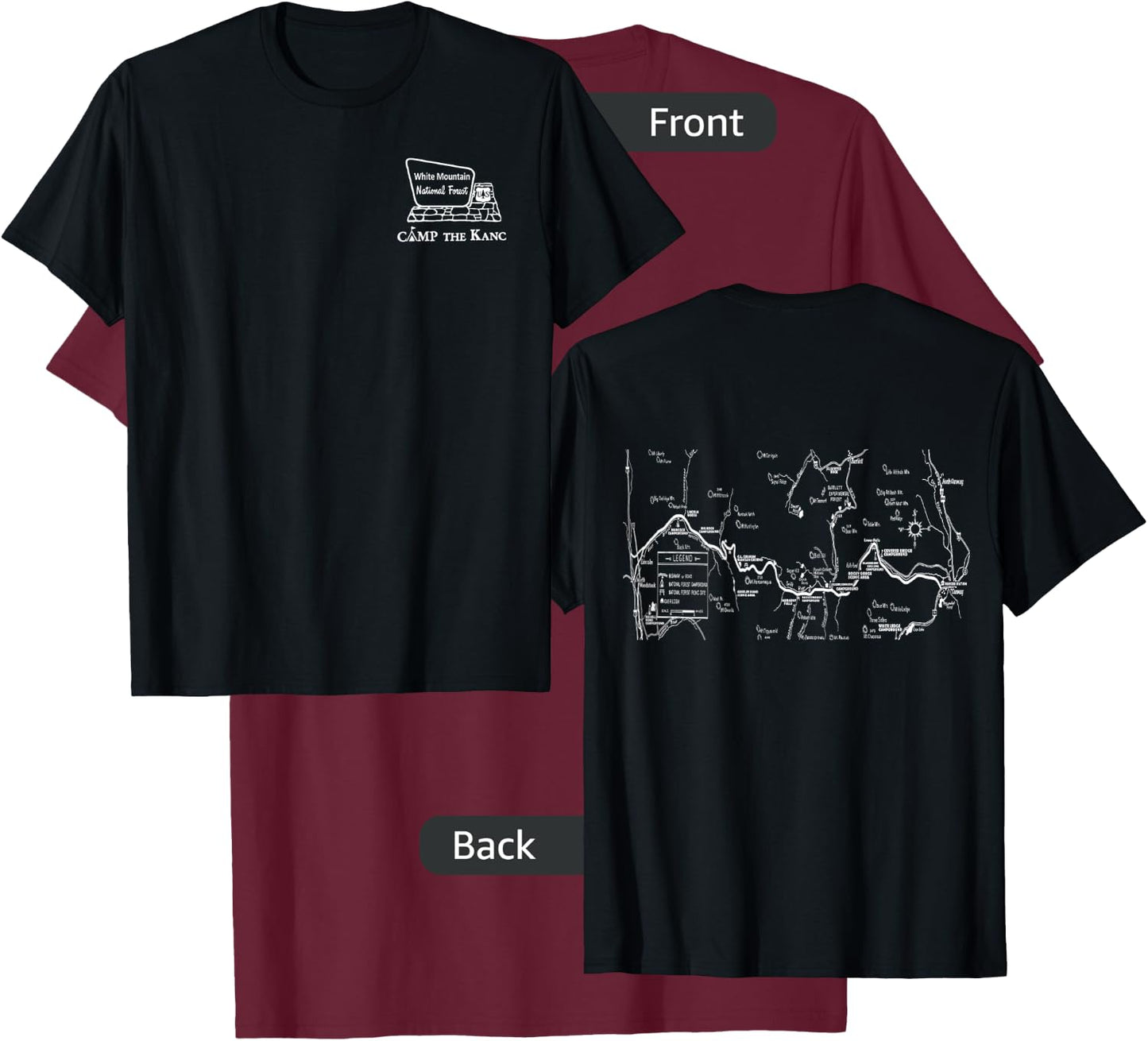 Camp the Kancamagus T-Shirt - T-Shirt | Maroon