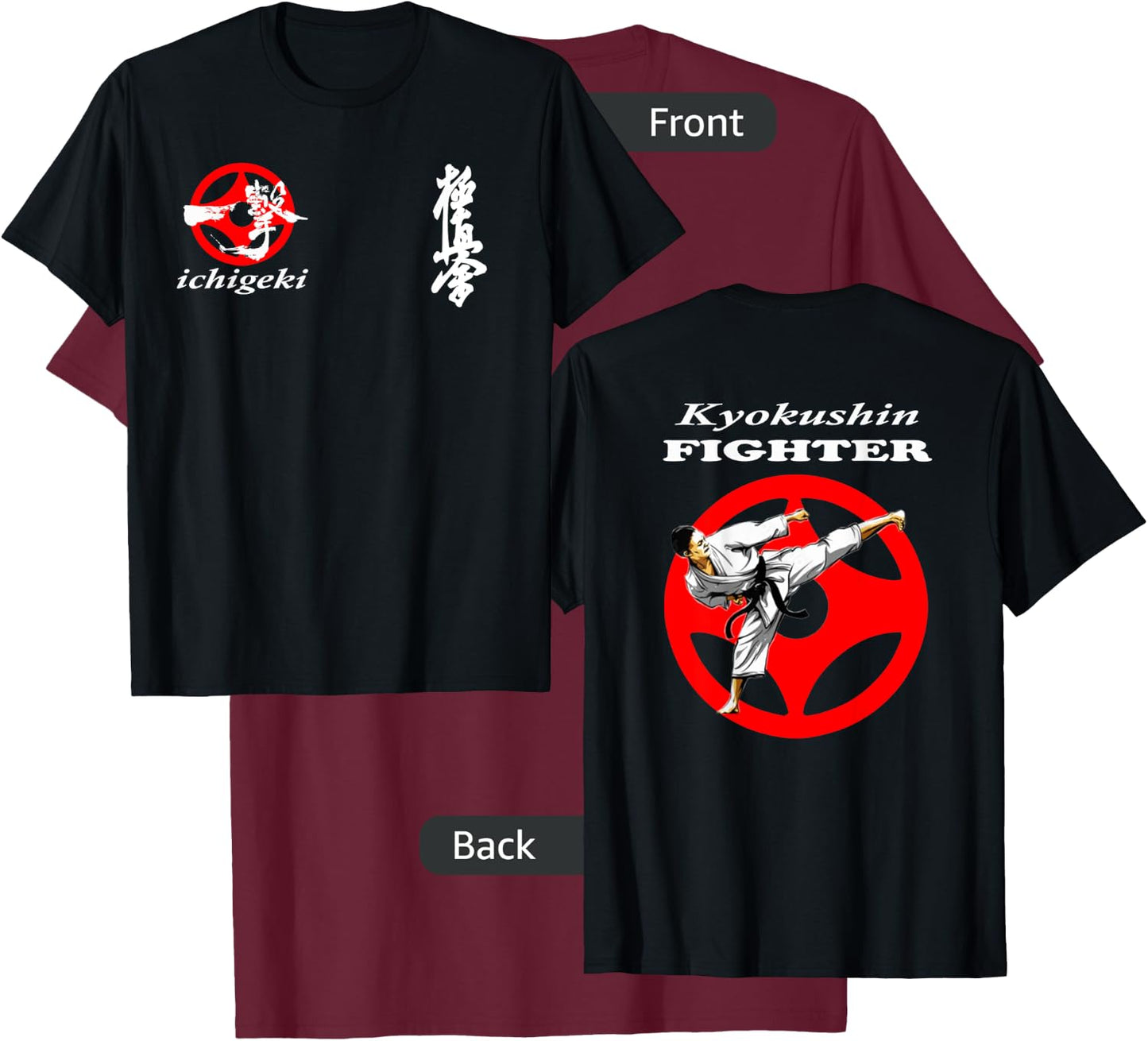 kyokushin karate kyokushinkai Oyama training sparring gym gi T-Shirt - T-Shirt | Maroon