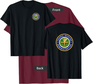 Federal FAA Shirts & Gifts Retired US FAA - Men's Aviation Theme Black Short Sleeve - Small T-Shirt - T-Shirt | Maroon