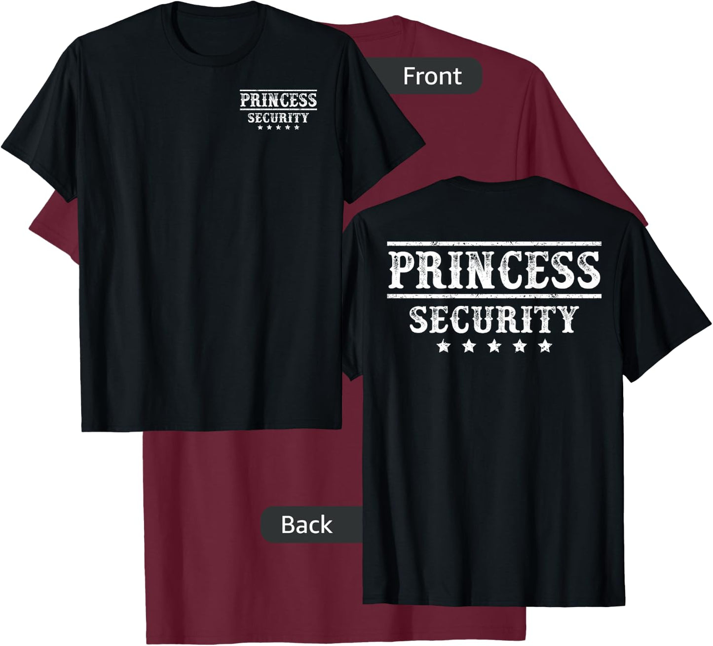 Princess Security Team Birthday Big Brother Announcement T-Shirt - T-Shirt | Maroon