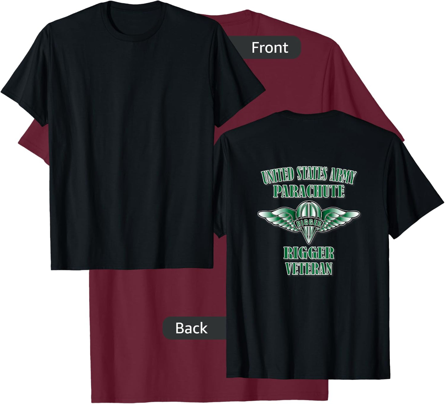 Relaxed Lifestyle Products Men's Black Military , Small, Short Sleeve, , Classic Fit, 100% Cotton T-Shirt - T-Shirt | Maroon