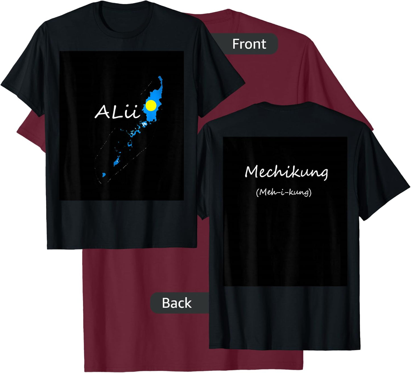 Language of Palau T-Shirt - T-Shirt | Maroon