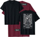 Justice Tarot Card Grim Reaper Halloween Gothic Back Print T-Shirt - T-Shirt | Maroon