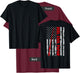 Reel Cool Papaw Fishing American Flag Gift Fisherman T-Shirt - T-Shirt | Maroon