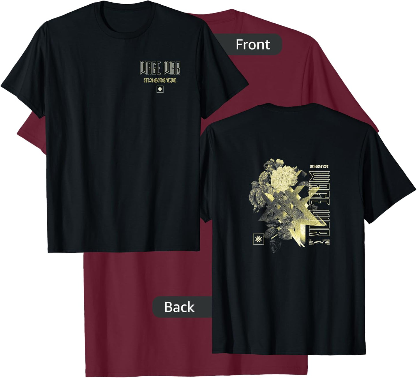 Wage War - Flower Waffle T-Shirt - T-Shirt | Maroon