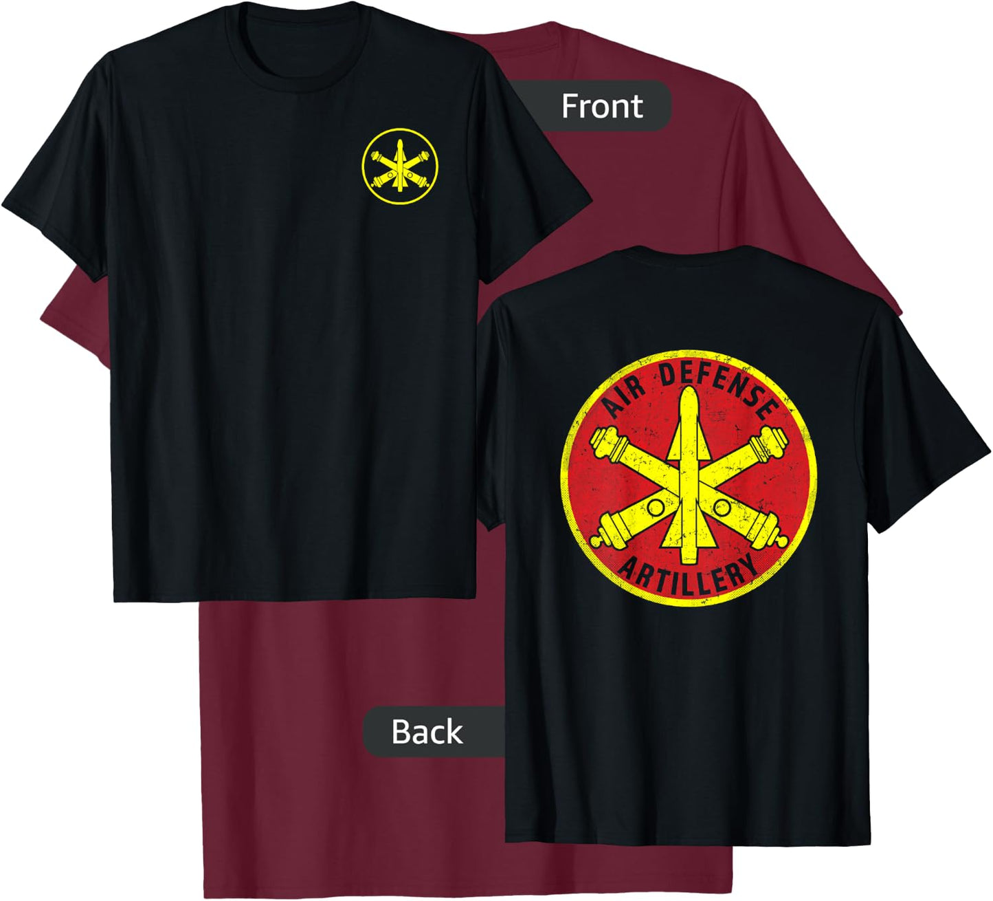Air Defense Artillery branch insignia - Fort Sill T-Shirt - T-Shirt | Maroon