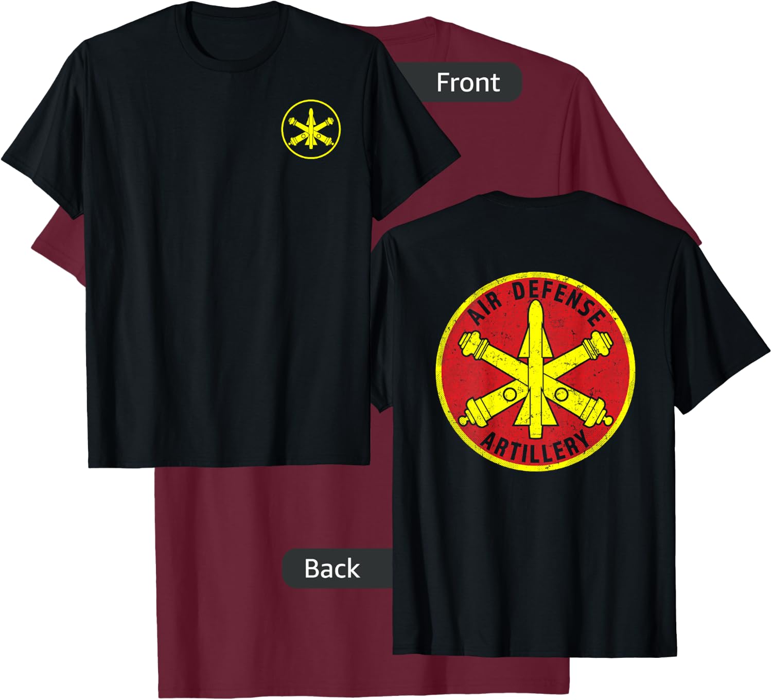 Air Defense Artillery branch insignia - Fort Sill T-Shirt - T-Shirt | Maroon