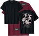 Back print: Beautiful Floral Festival Lily on Lilies Flower T-Shirt - T-Shirt | Maroon