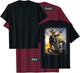 Deer Riding Classic Motorcycle at Sunset T-Shirt - T-Shirt | Maroon