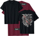 Samurai DESIGN ON THE BACK Oni Bushido Japanese Warrior T-Shirt - T-Shirt | Maroon