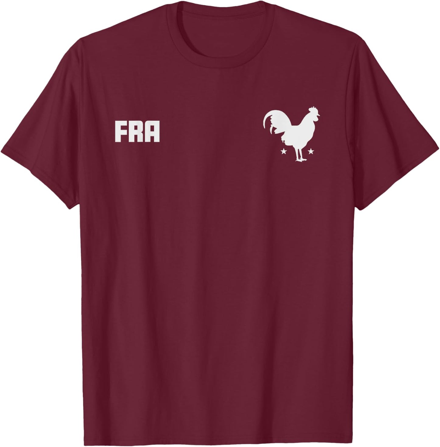 France Euro Football Kit Style T-Shirt - T-Shirt | Maroon