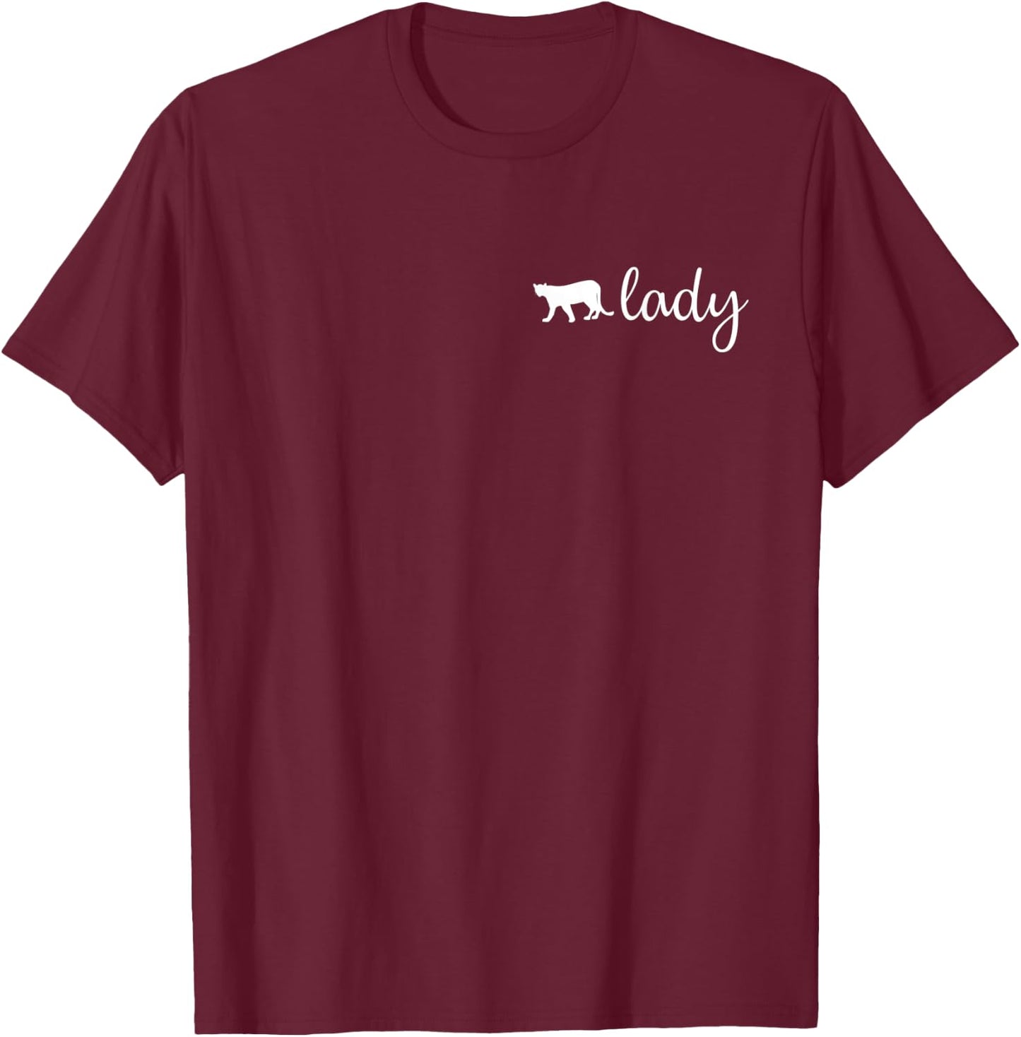 Cougar Lady Gift Girl Puma Animal Panther T-Shirt - T-Shirt | Maroon