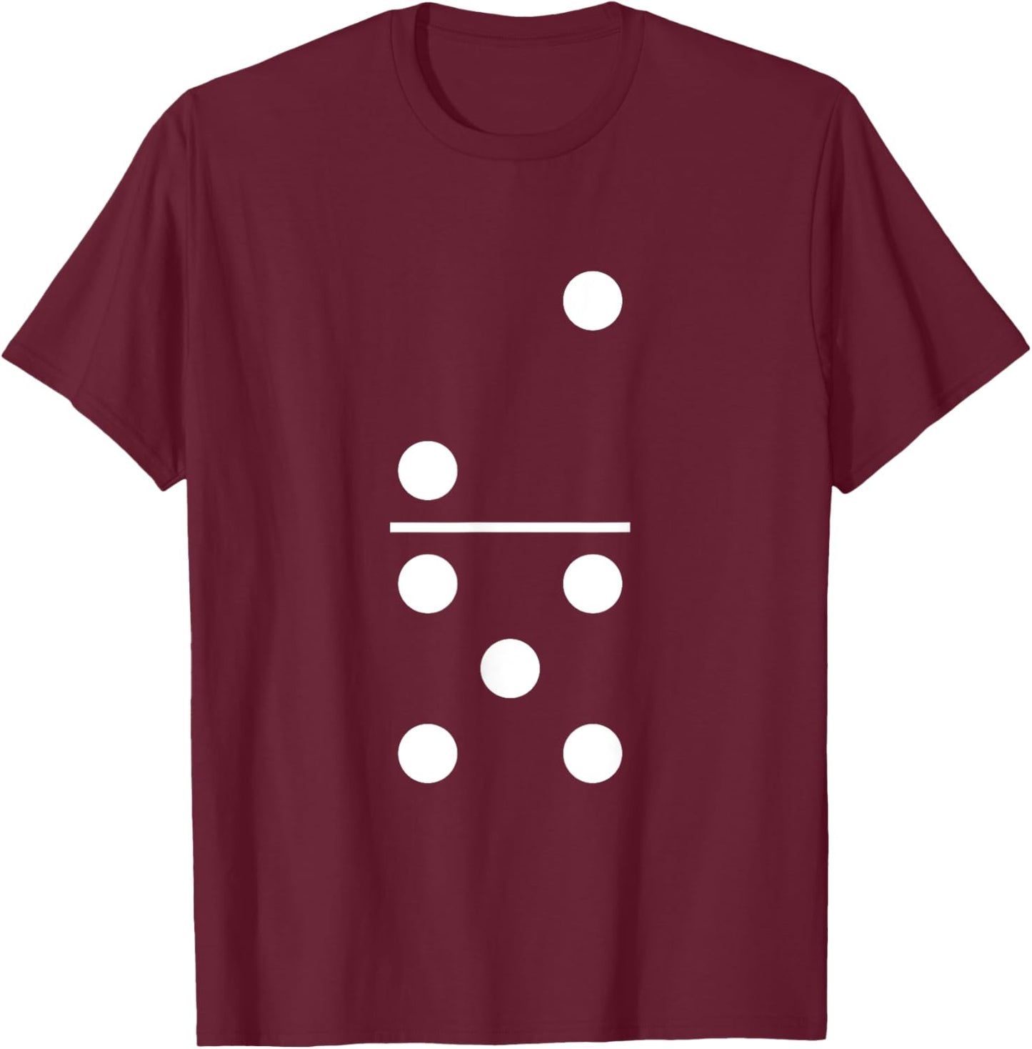 Two Five Domino 2 and 5 White Dots 2-5 Weekend Games 2/5 T-Shirt - T-Shirt | Maroon