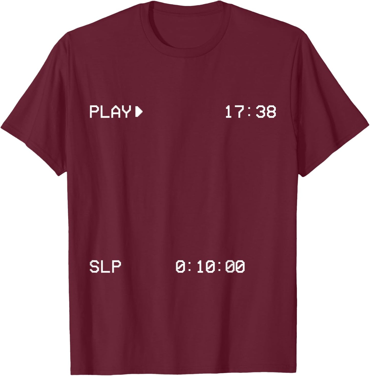 Vintage VHS Casette Tape CRT T-Shirt - T-Shirt | Maroon