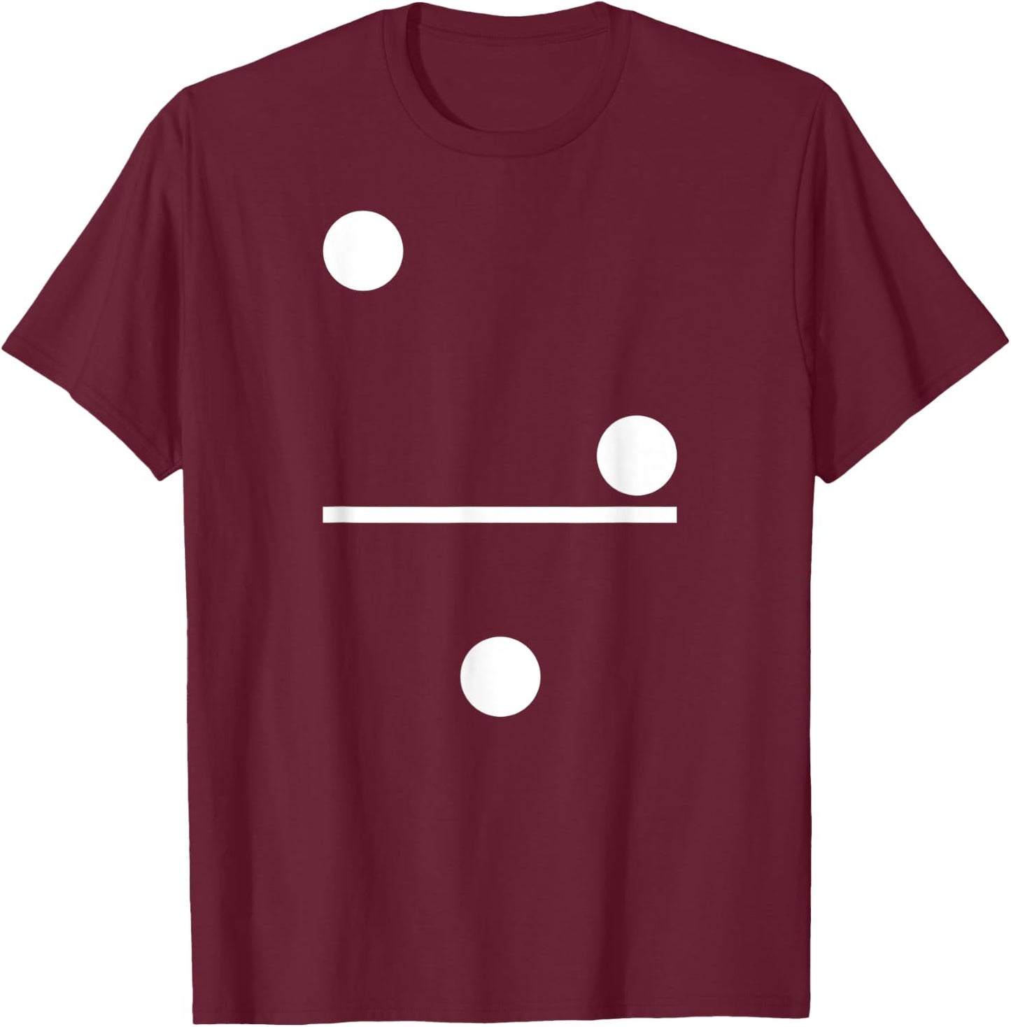 Domino 2-1 Domino Costume Carnival Dominoes T-Shirt - T-Shirt | Maroon