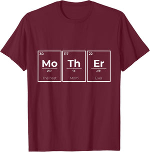 Periodic Table Science Funny Mothers Day Birthday Women Mom T-Shirt - T-Shirt | Maroon