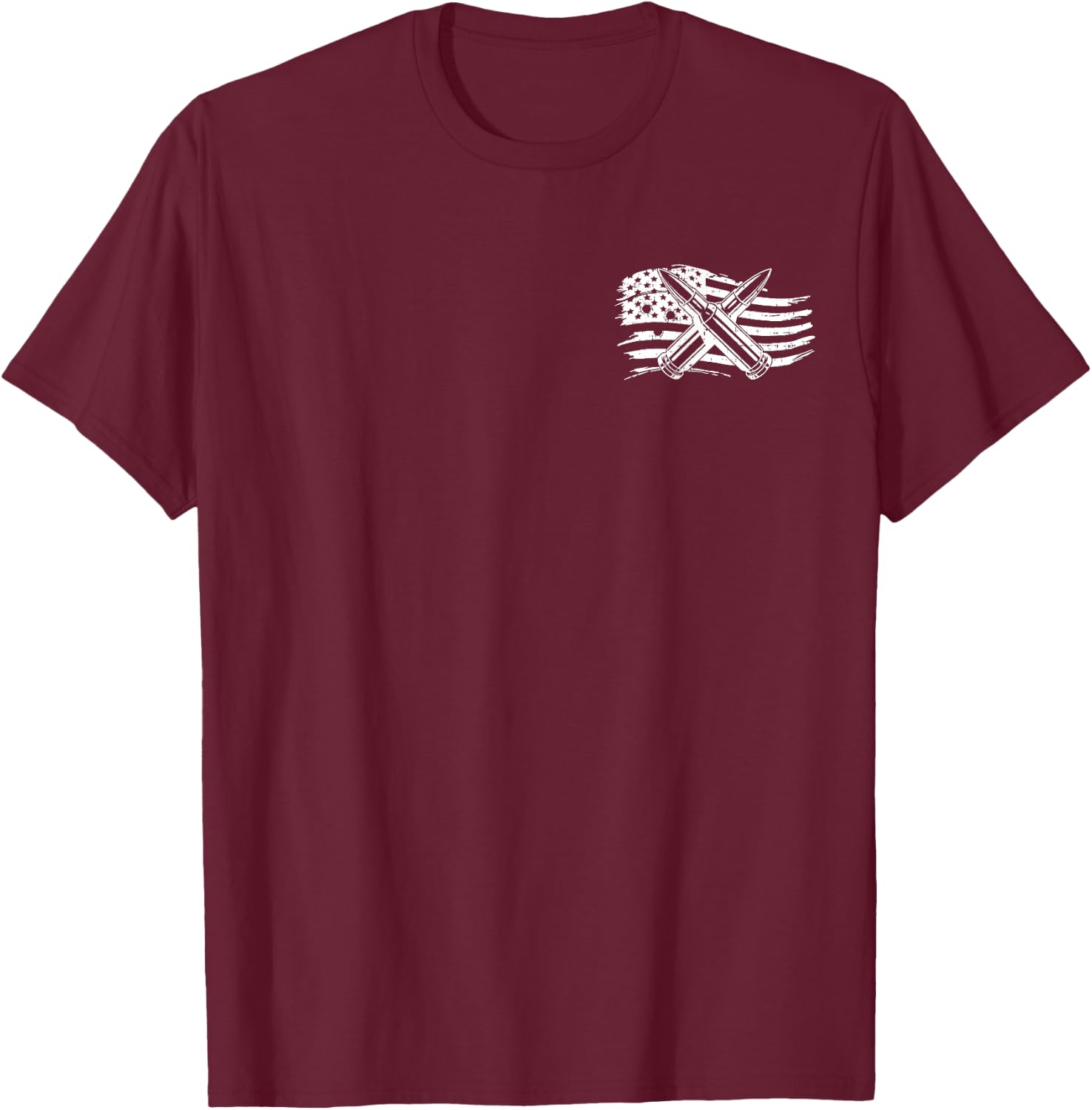 Just The Tip I Promise Bullet American Flag Gun Lover Gifts Men T-Shirt - T-Shirt | Maroon