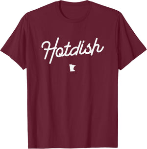 Classic Hotdish Speak Minnesotan MN State Map T-Shirt - T-Shirt | Maroon