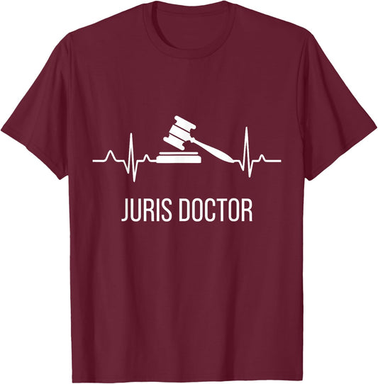 Juris Doctor of Jurisprudence Heart Law School Graduation T-Shirt - T-Shirt | Maroon