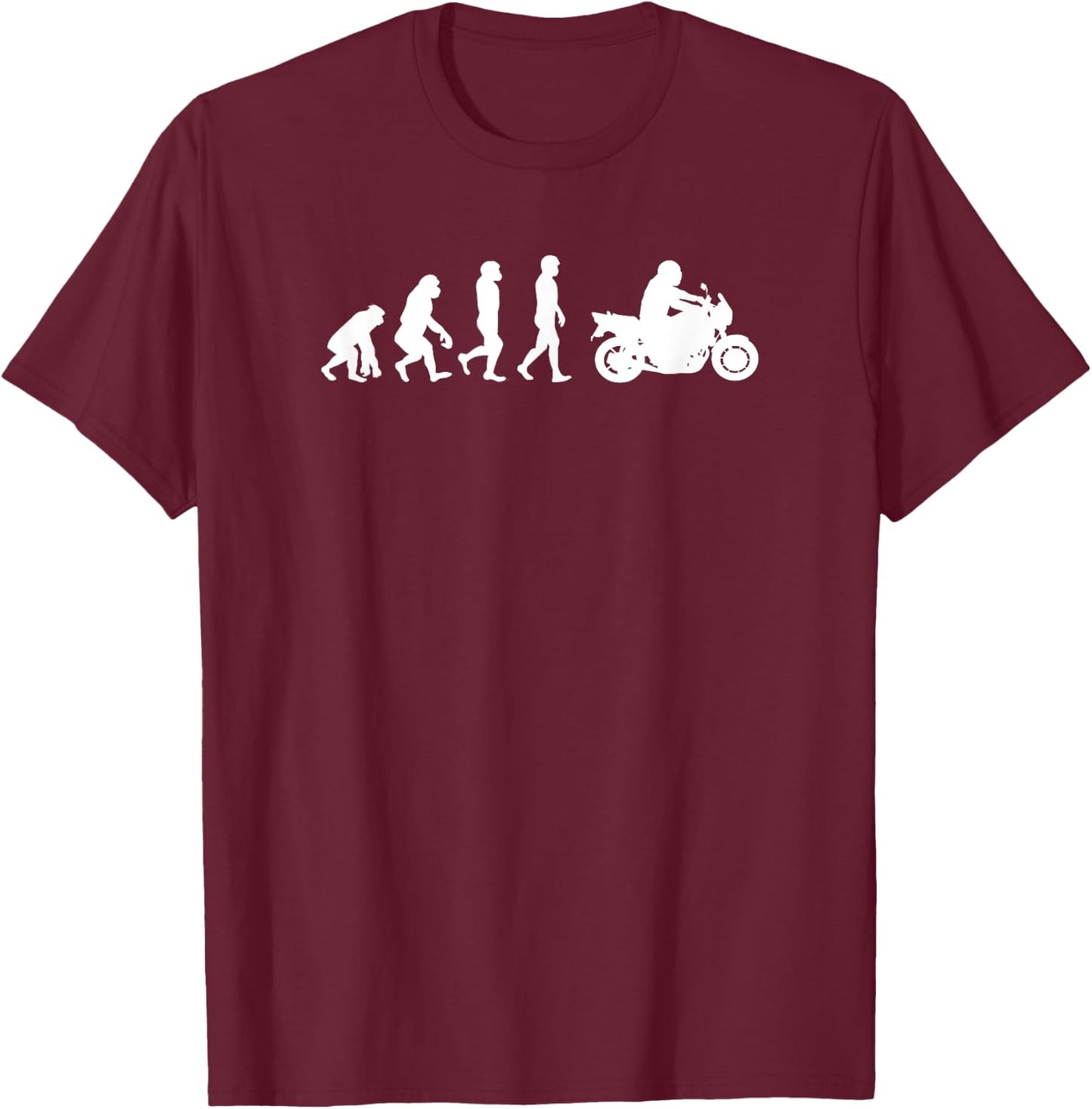 Evolution Motorcycle I Bike Street Bike Motorcycle T-Shirt - T-Shirt | Maroon