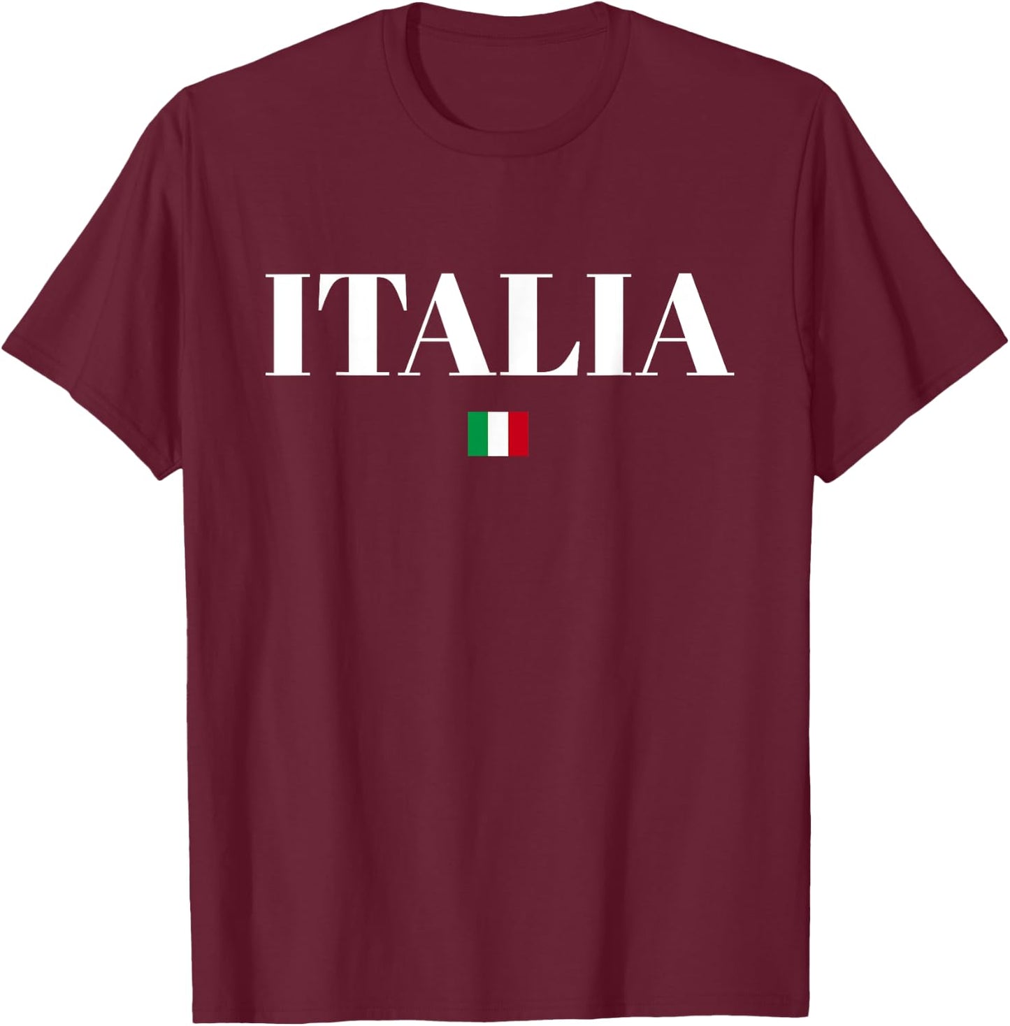 ITALIA Flag ITALY | Men Women Kids | ITALIAN T-Shirt - T-Shirt | Maroon