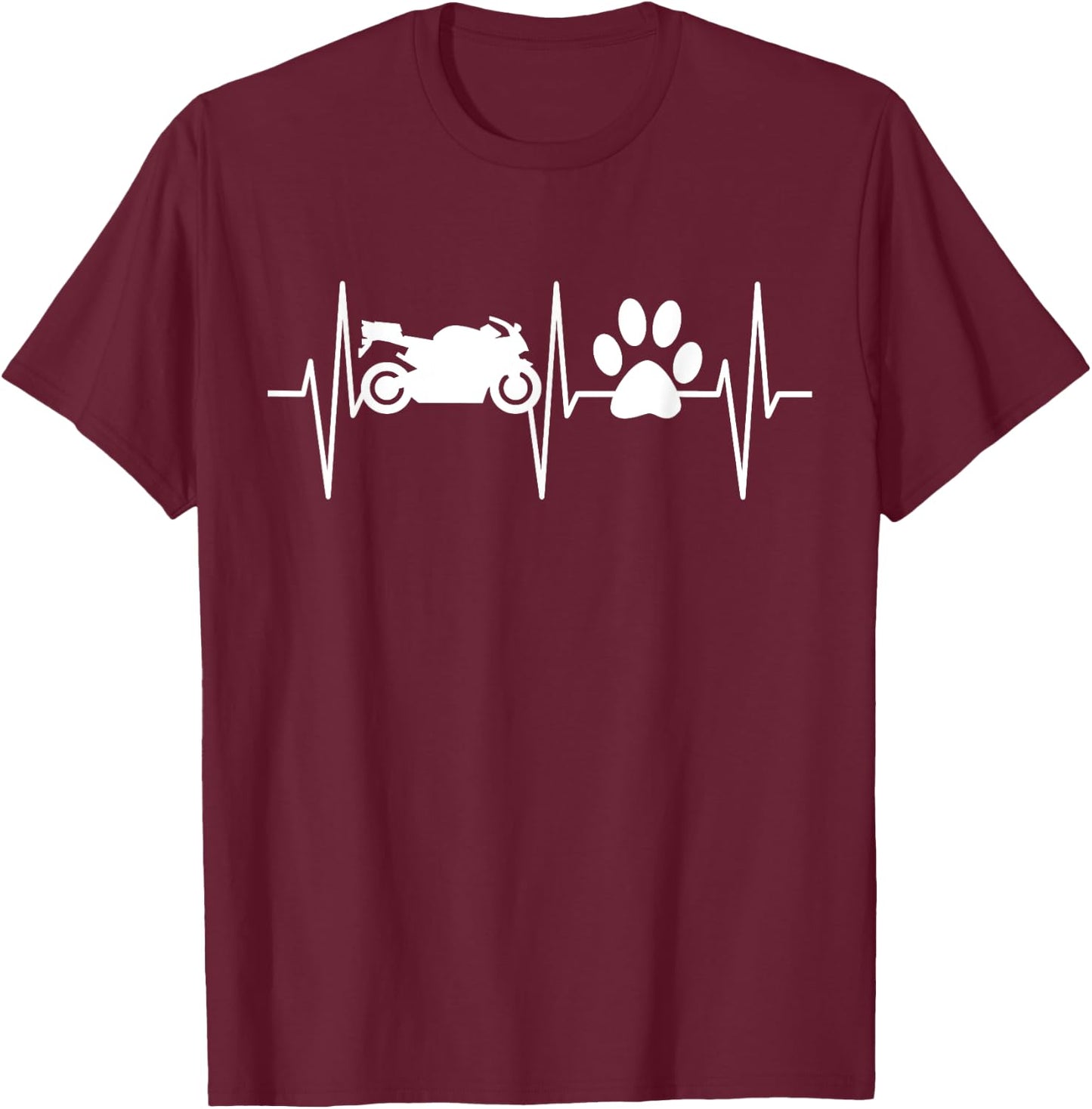 Biker Shirt Dog Lover Sport Bike Funny Motorcycle Women Girls Kids T-Shirt - T-Shirt | Maroon