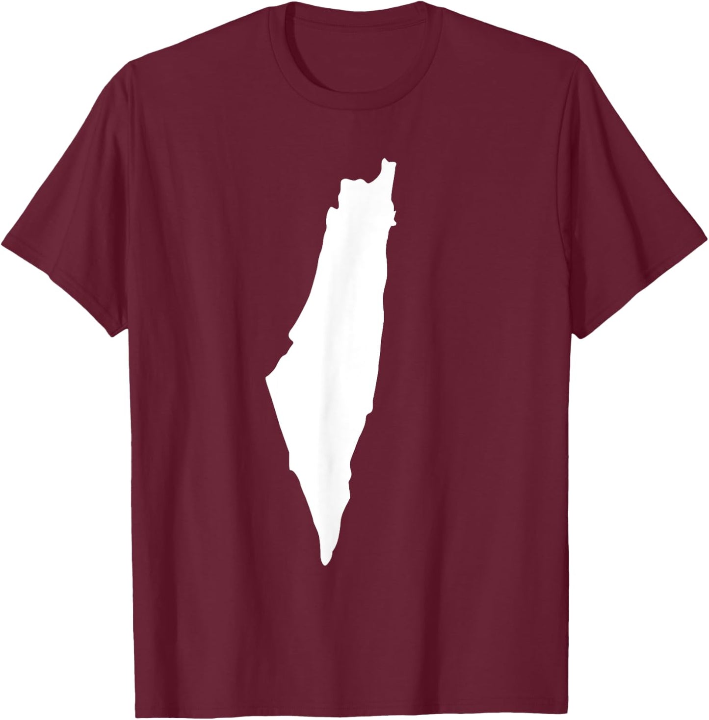 Israel map T-Shirt - T-Shirt | Maroon