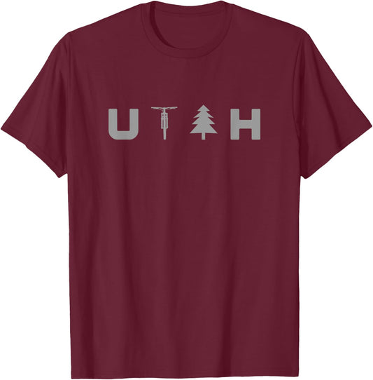 Utah MTB T Shirts - Mountain Bike T-Shirt - T-Shirt | Maroon