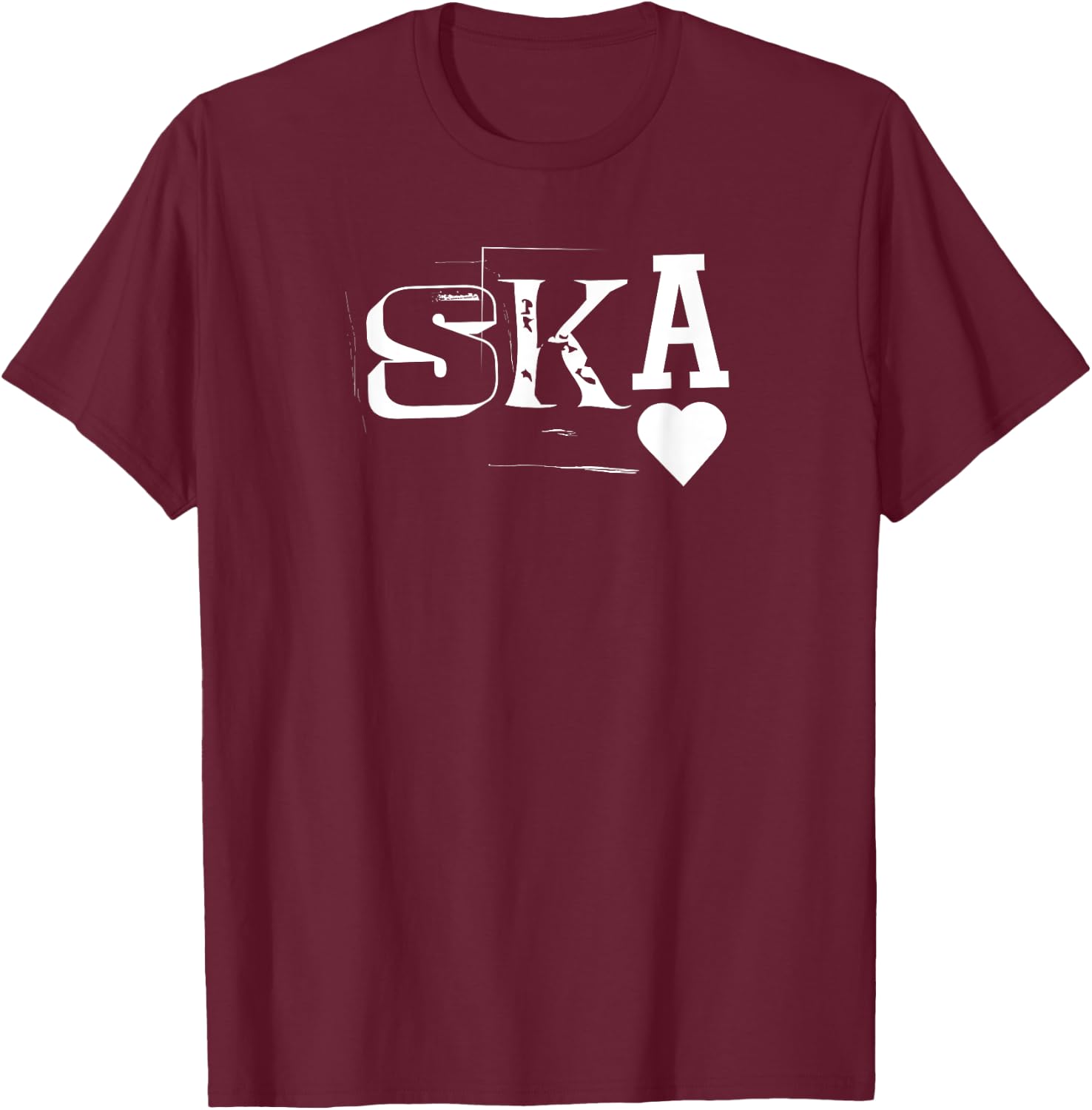Retro Skinhead Reggae Punk Style Ska Music T-Shirt - T-Shirt | Maroon
