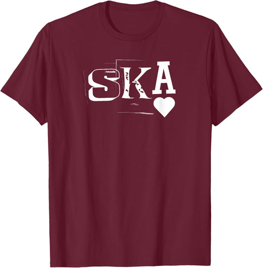 Retro Skinhead Reggae Punk Style Ska Music T-Shirt - T-Shirt | Maroon