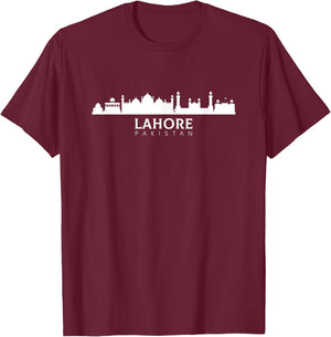 Lahore skyline, pakistan T-Shirt - T-Shirt | Maroon
