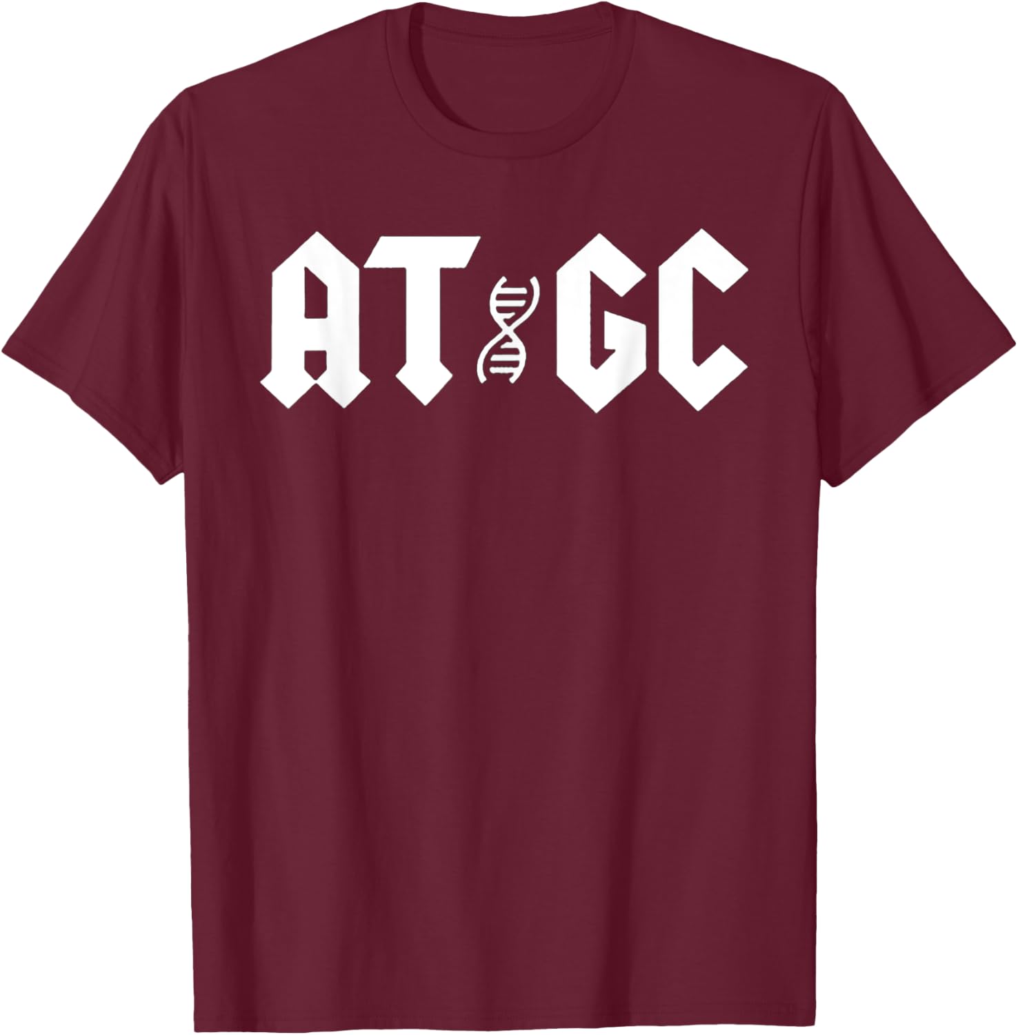 AT GC DNA Science T-Shirt - T-Shirt | Maroon