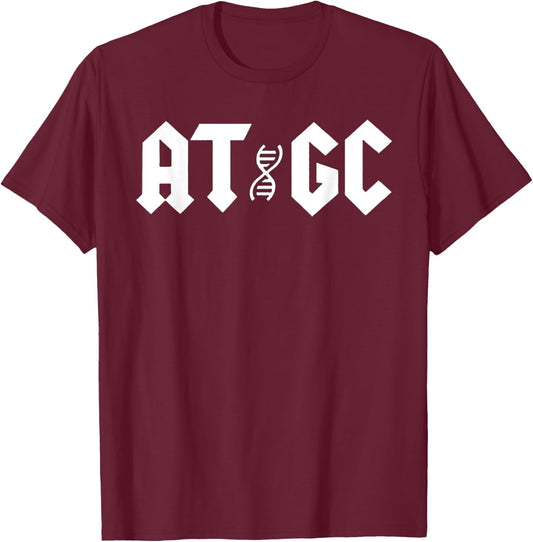 AT GC DNA Science T-Shirt - T-Shirt | Maroon