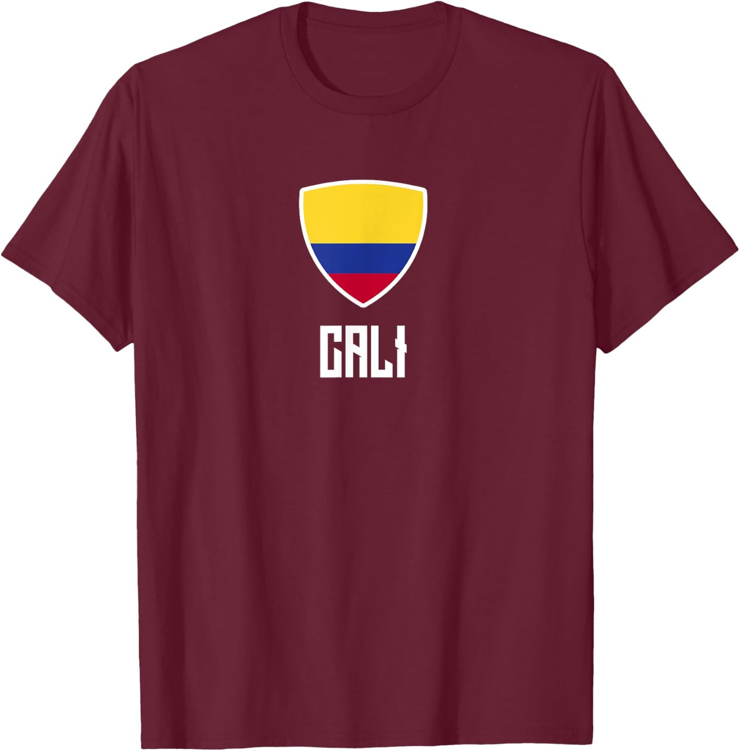 Cali Colombian Flag Roots Heritage Colombia T-Shirt - T-Shirt | Maroon