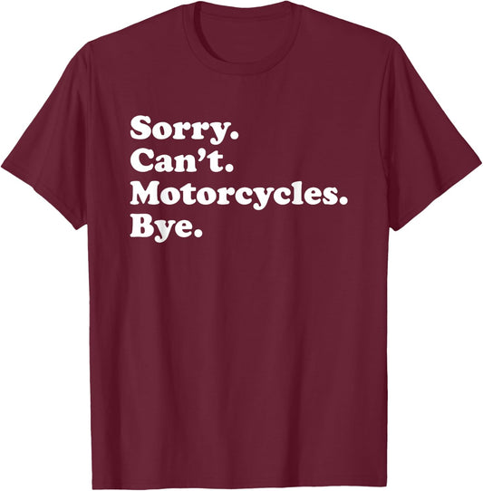 Funny Motorcycle Gift Women Boys or Girls T-Shirt - T-Shirt | Maroon