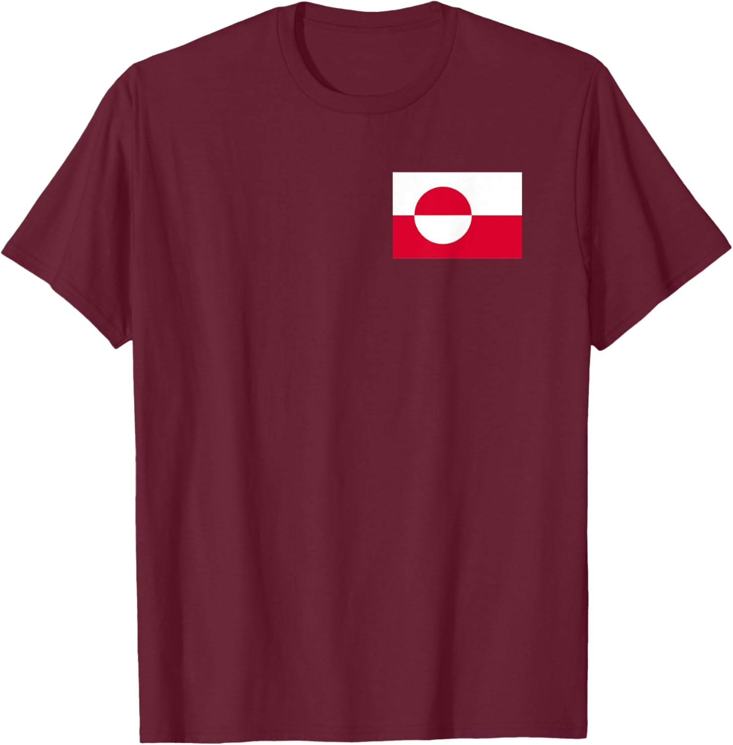Greenlandic Flag of Greenland T-Shirt - T-Shirt | Maroon