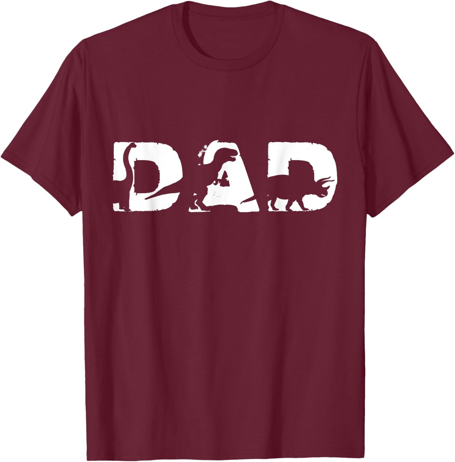 Dad A Saurus T Rex Dinosaur Father's Day Dad Dinosaur T-Shirt - T-Shirt | Maroon