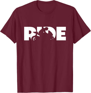 Motorcycle Apparel - Motorcycle T-Shirt - T-Shirt | Maroon