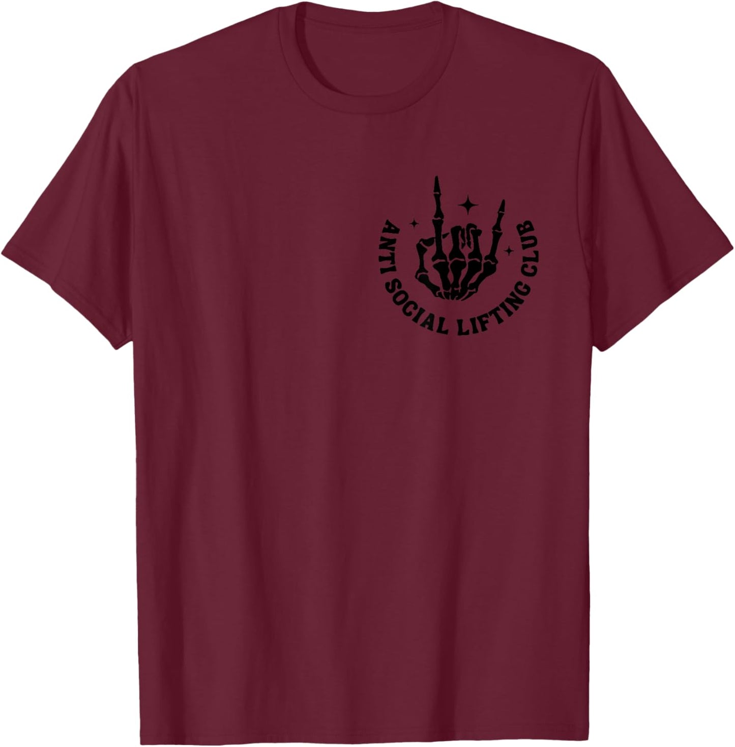 Anti Social Lifting Club Funny Gym Bodybuilder Fitness T-Shirt - T-Shirt | Maroon