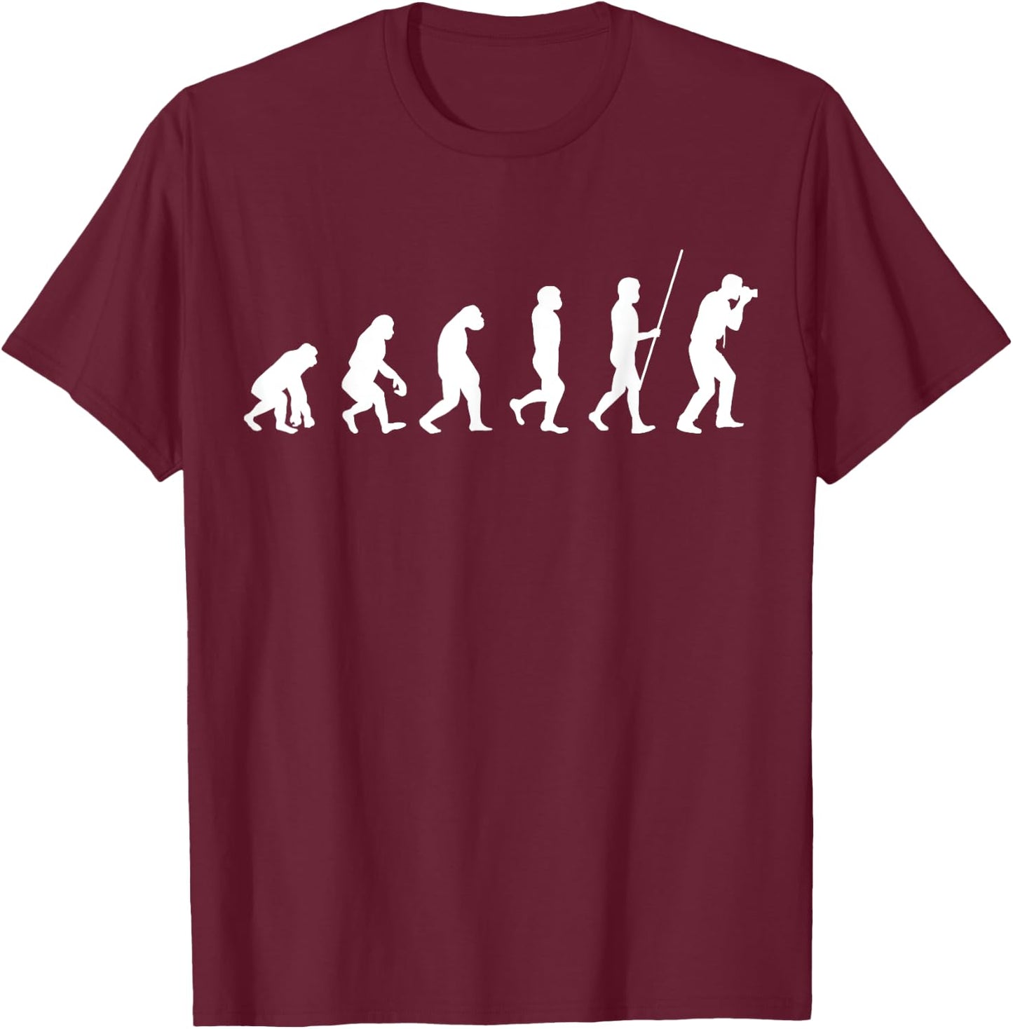 Evolution photographer | Camera photography lovers T-Shirt - T-Shirt | Maroon