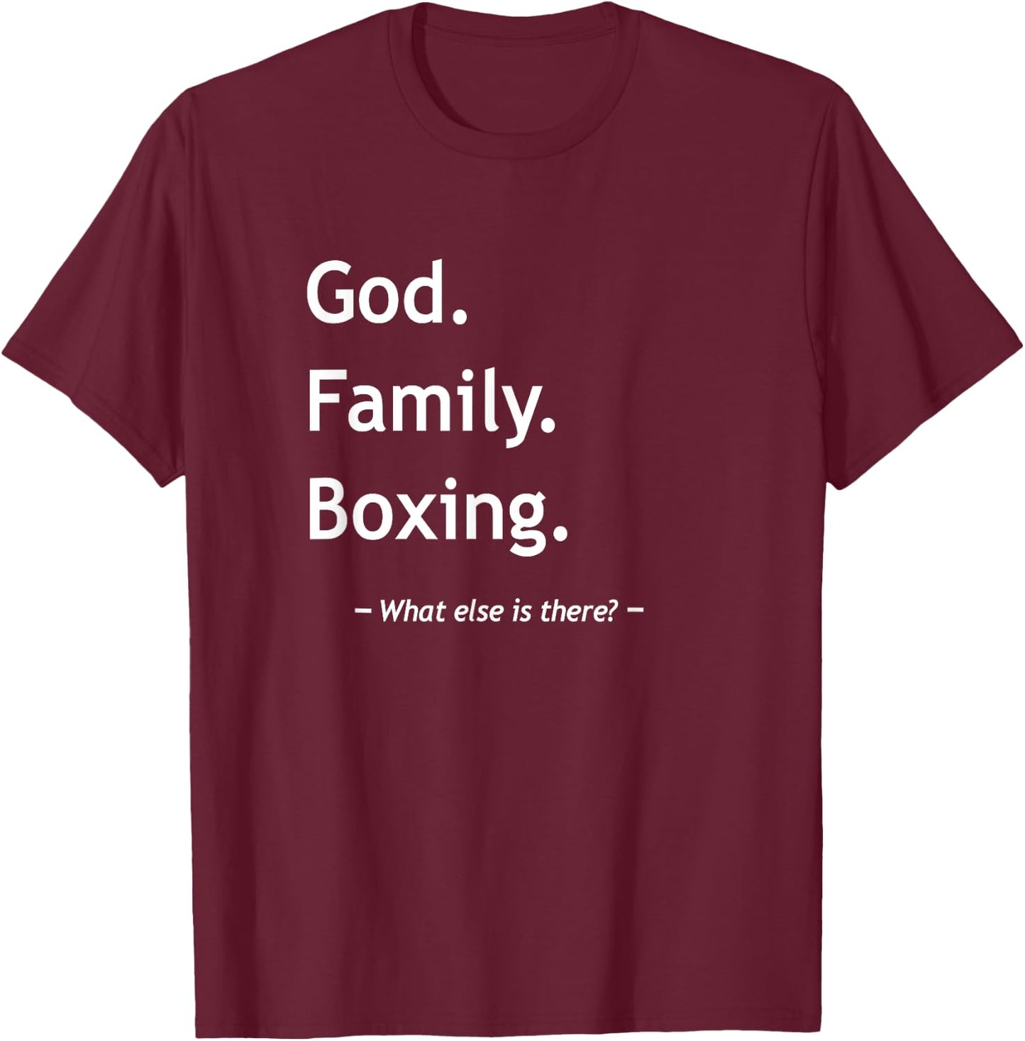 Christian Faith Jesus Christianity God Family Boxing T-Shirt - T-Shirt | Maroon