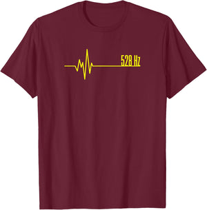 528Hz for Lovers of Meditation Solfeggio Sounds Chakra Yoga T-Shirt - T-Shirt | Maroon