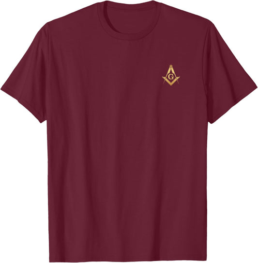 Square & Compass - Freemason gifts , Masonic Gifts T-Shirt - T-Shirt | Maroon