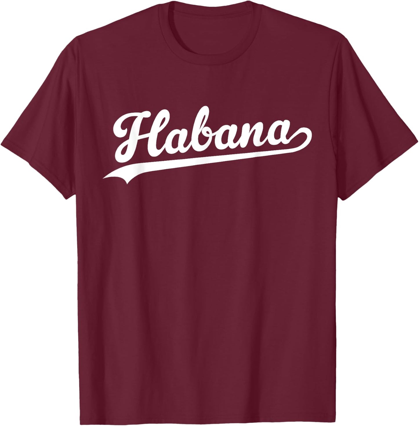 Habana Baseball Jersey Script Vintage Retro Style T-Shirt - T-Shirt | Maroon