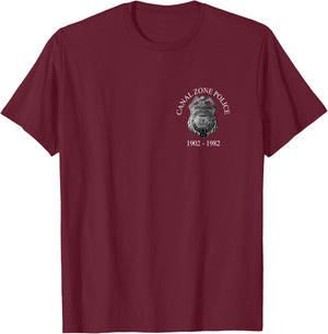 Canal Zone Police - Panama Canal Zonian - 1904 - 1982 T-Shirt - T-Shirt | Maroon