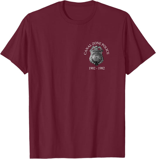 Canal Zone Police - Panama Canal Zonian - 1904 - 1982 T-Shirt - T-Shirt | Maroon