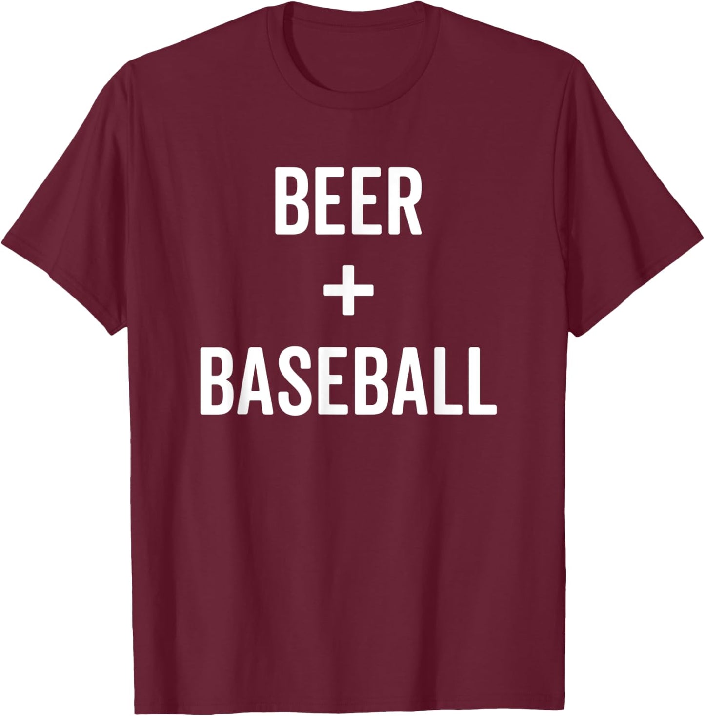 Cool Drinking Saying Drinker Graphic Beer Funny Baseball T-Shirt - T-Shirt | Maroon