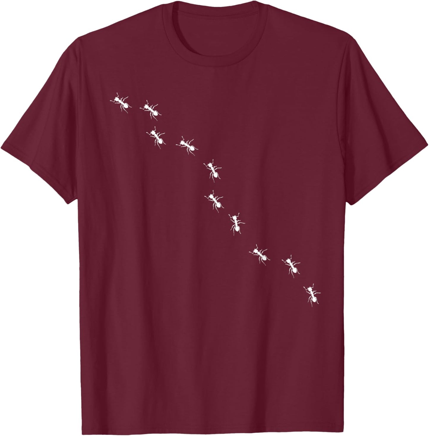 Marching Ants Insect Bug T-Shirt - T-Shirt | Maroon