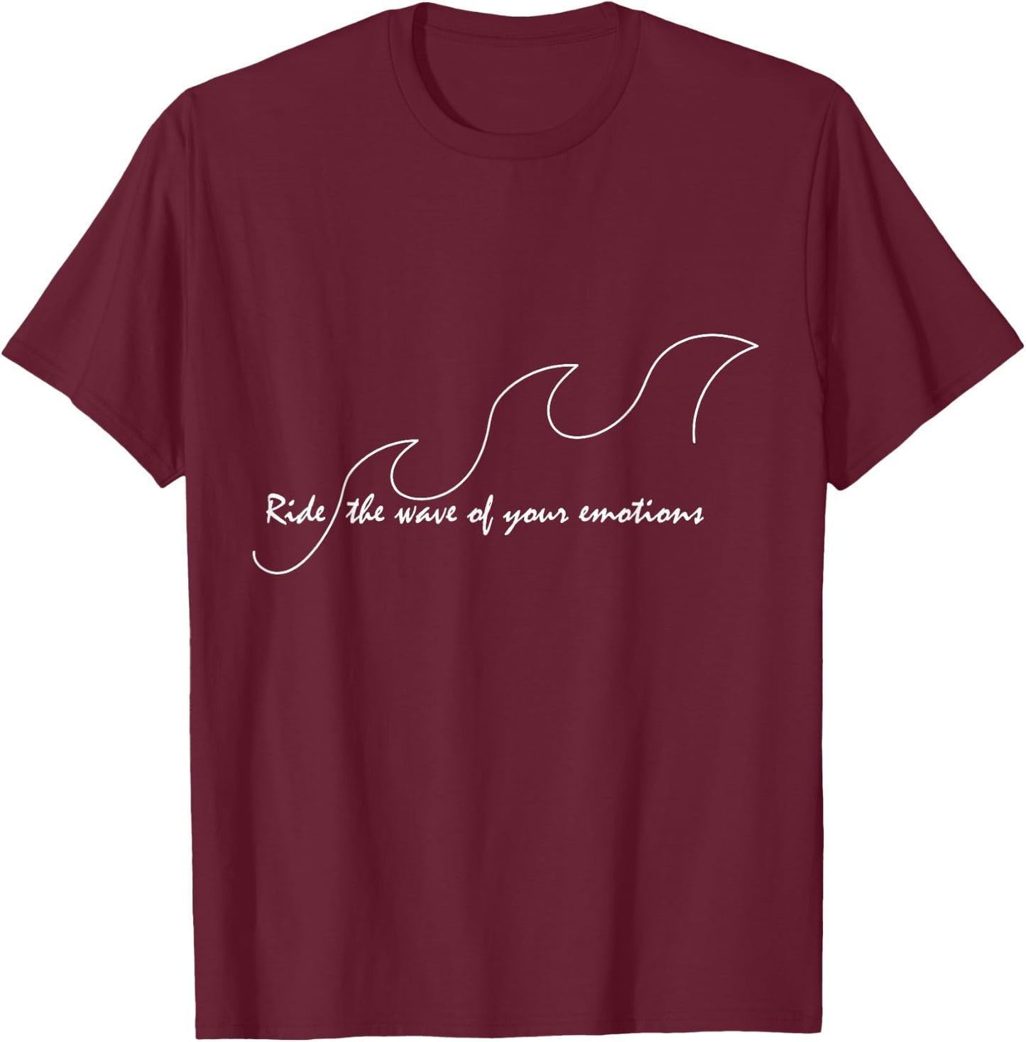 Ride the Wave DBT mindfullness skill therapy T-Shirt - T-Shirt | Maroon