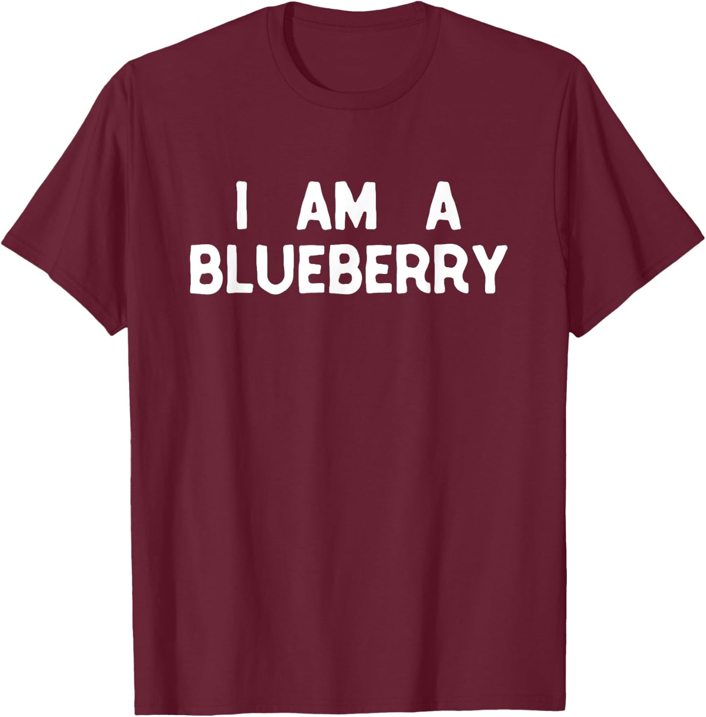 I Am A Blueberry Costume Halloween I'm Lazy Easy T-Shirt - T-Shirt | Maroon
